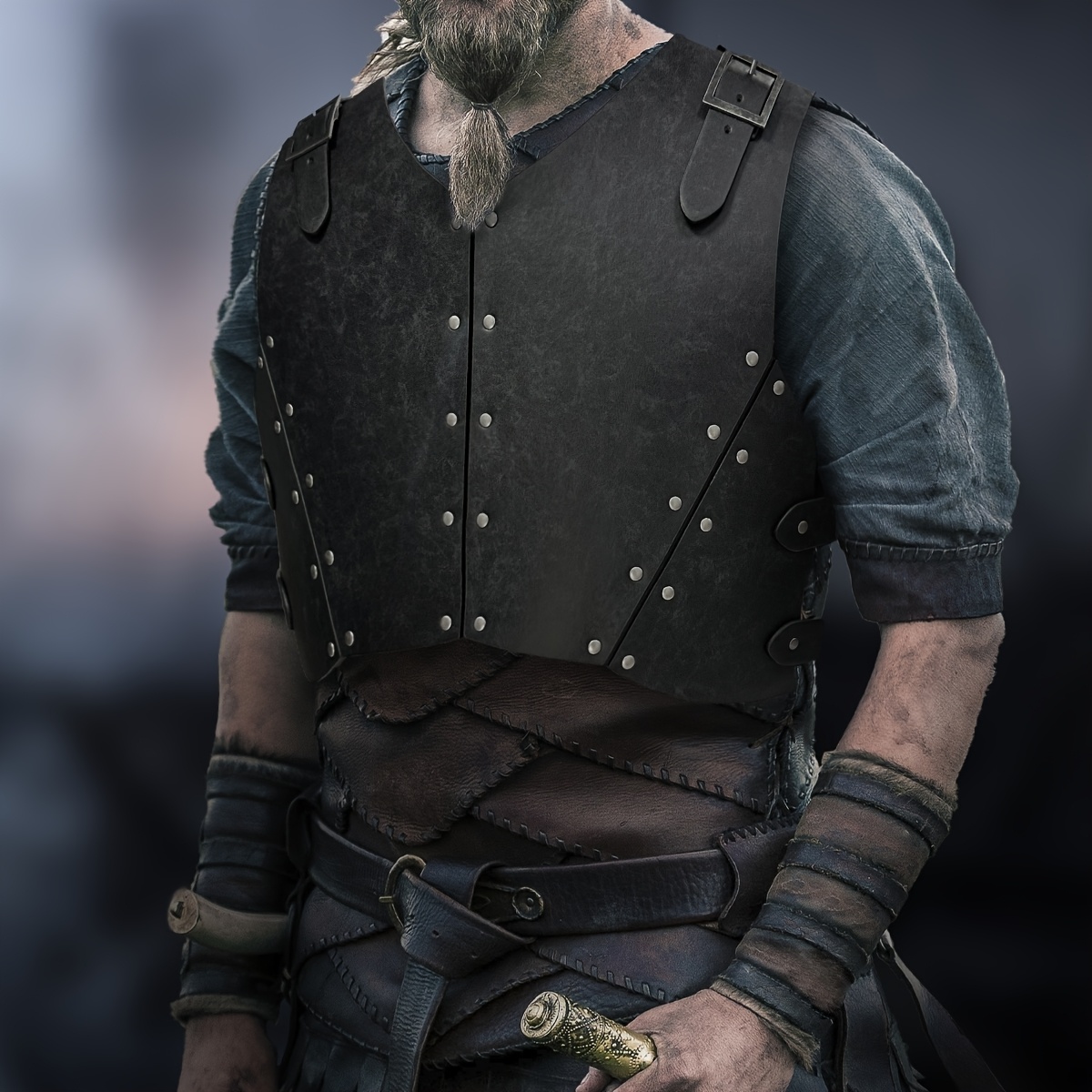 Medieval Faux Leather Chest Armor